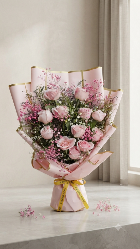 Sweet & Pink Roses Bunch