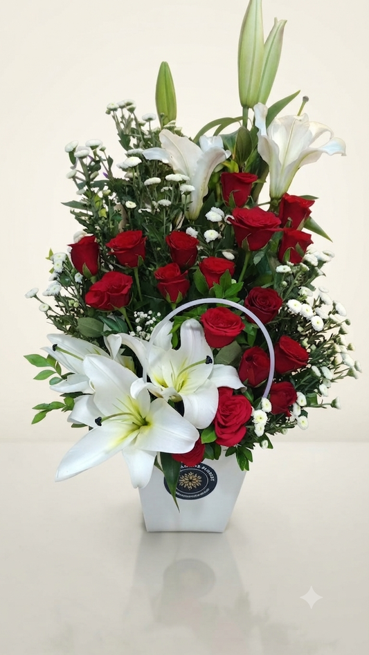 Red White Flowers Bouquet