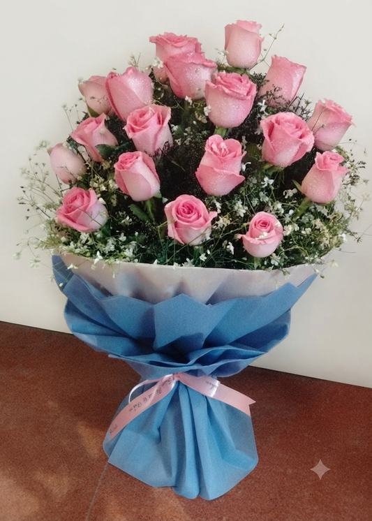 Pink Roses Bunch