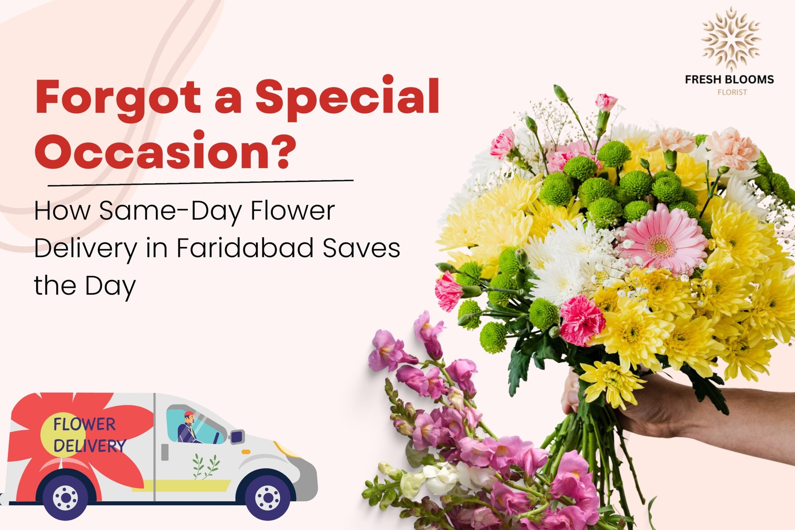 Same-Day Flower Delivery, florist in faridabad