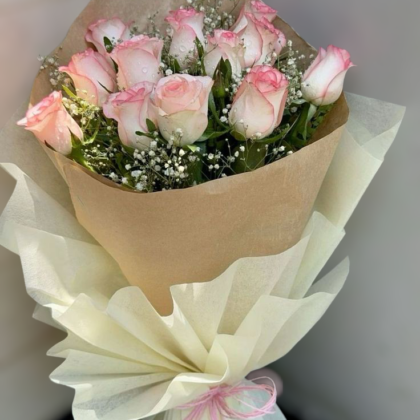 Sweet Pink Roses Bunch